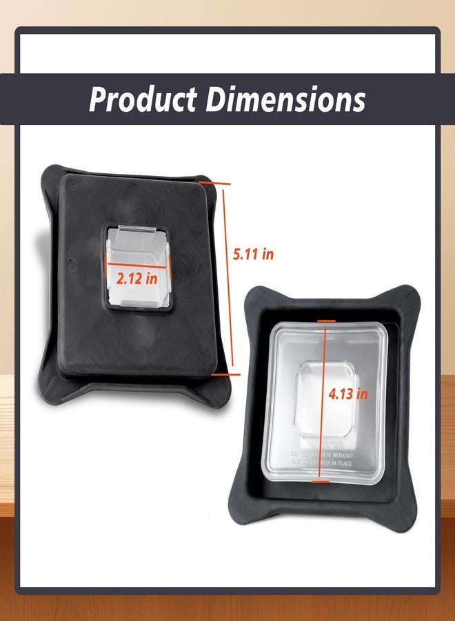 Mhrxusd Blender Lid Replacement Compatible with Blendtec Commercial Blender Replacement for WildSide+ and FourSide Jars Soft Vented Gripper Mix-in with Square Clear Plug - Image 5